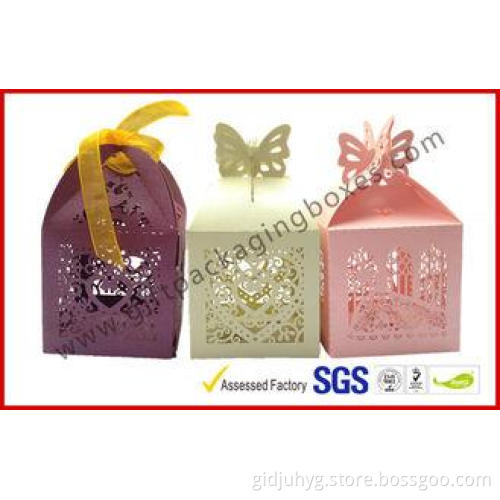 250G Coated Paper Gift Packaging Boxes , Fashion Pink Paper
